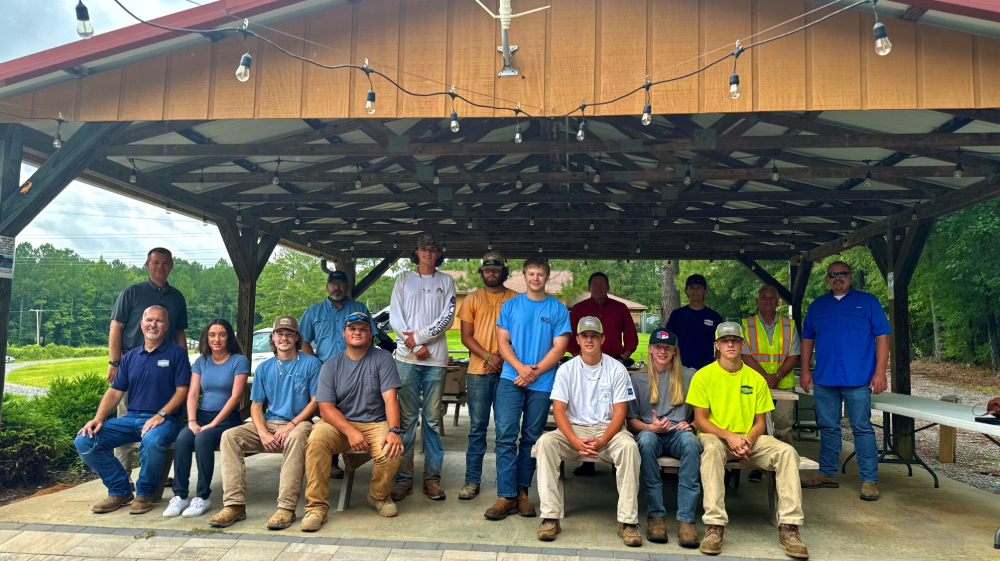 group photo of interns