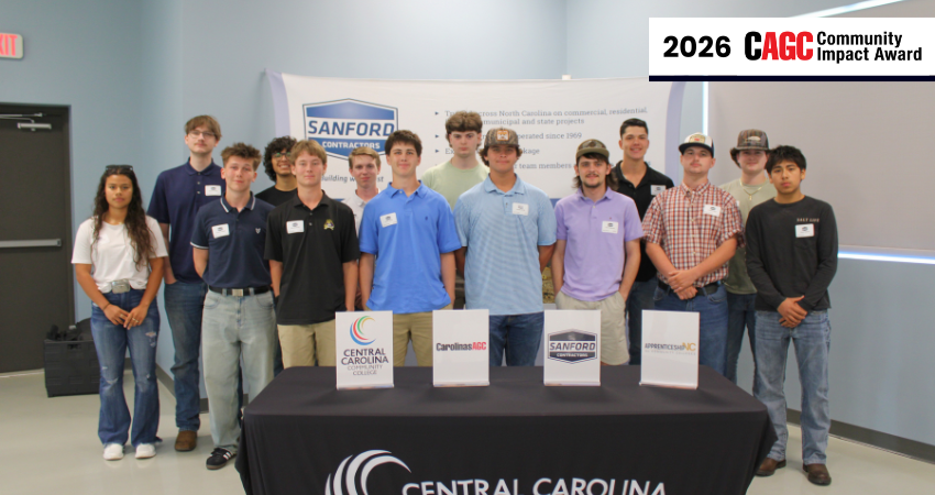 Carolinas AGC Community Impact Award Winner