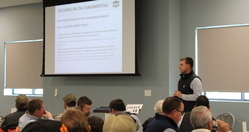 Team members participate in interactive discussions during Sanford Contractors Leadership Summit 2026.