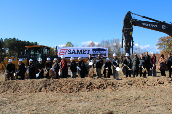 Groundbreaking ceremony for the new library 