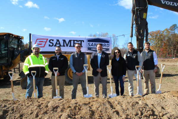 The SCI/Samet project team at the Groundbreaking ceremony for the new library 