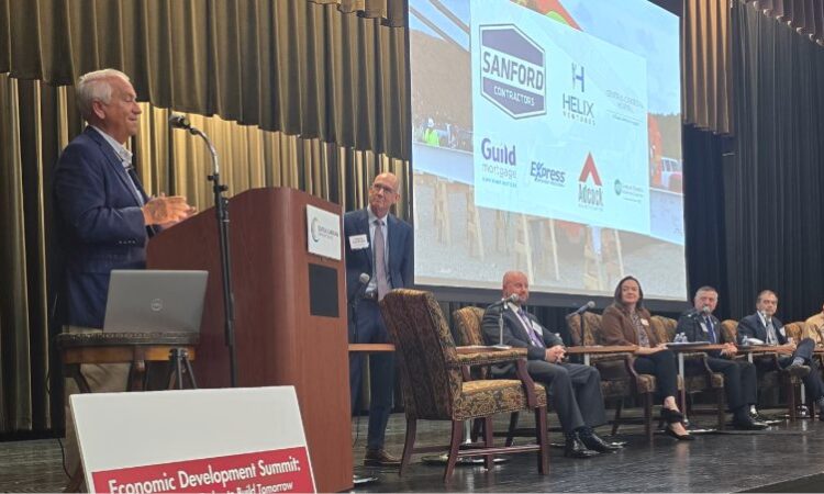 Donnie speaking at inaugural economic development summit